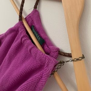Ralph Lauren knitted top with a leather strap